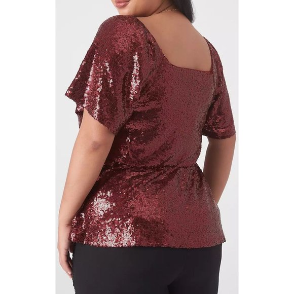 Lane Bryant Classic Short Flutter Sleeve Sweetheart Womens Plus Size 38/40 - Picture 2 of 7